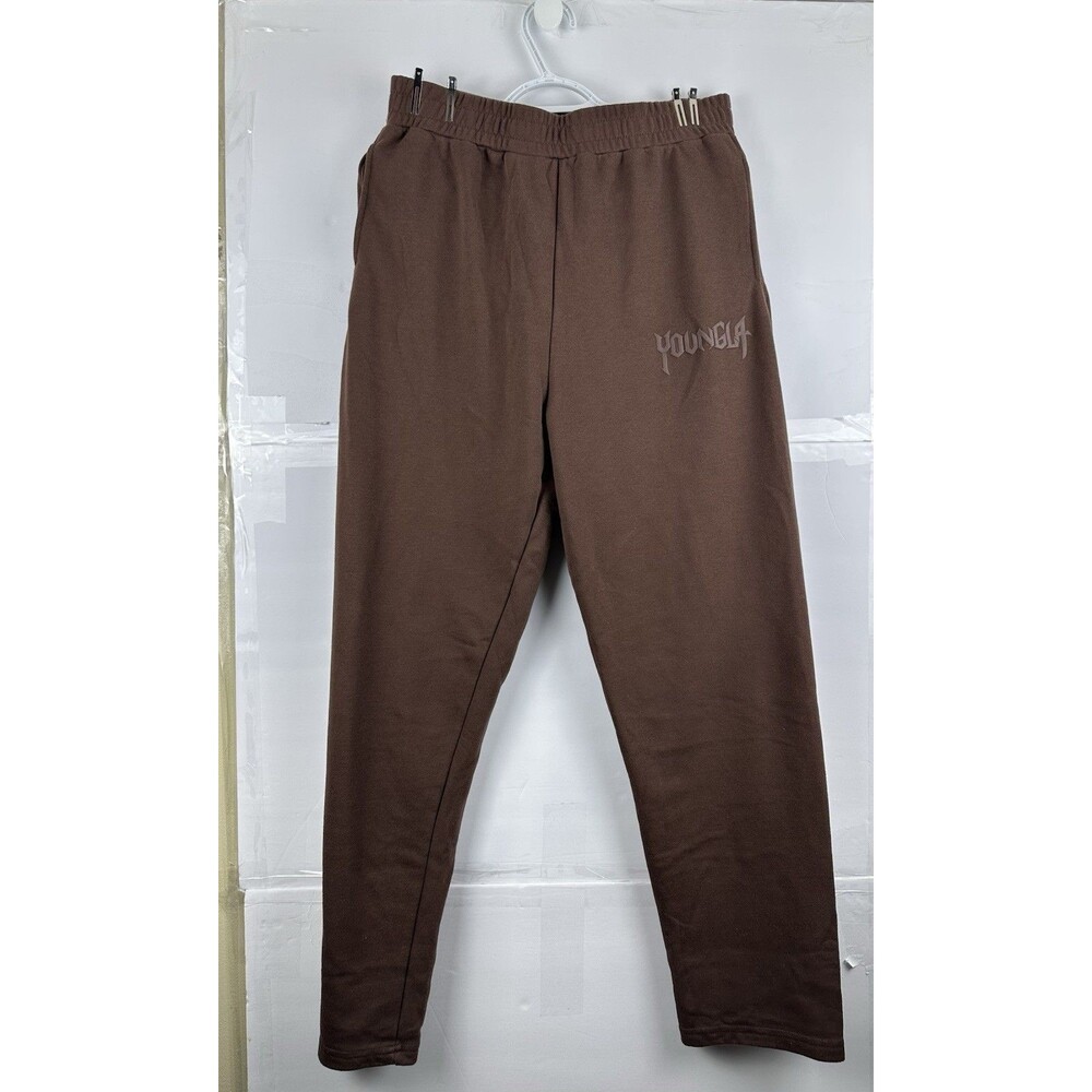 YoungLA Men's Sweatpants Brown Joggers Size L Flaw